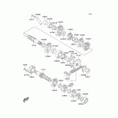Схема узла: Трансмиссия для Kawasaki KLX400 KLX400R