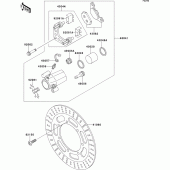 Схема вузла: Переднє гальмо для Kawasaki VN800 Vulcan 800