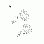 Схема вузла: Колеса (Шини) для Kawasaki VN250 Eliminator 250V