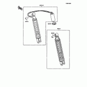 Схема вузла: Амортизатор для Kawasaki KMX125