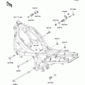 Схема узла: Крепление двигателя для Kawasaki ZX600 ZZ-R600