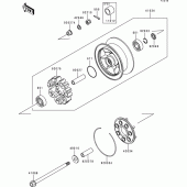 Схема узла: Ступица заднего колеса для Kawasaki VN1500 VN1500 Classic
