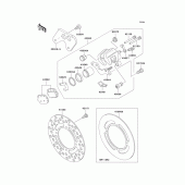 Схема вузла: Заднє гальмо для Kawasaki KX85 KX85-II