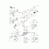 Схема узла: Руль & Пульт управления рулевой для Kawasaki KLX125 D-Tracker