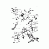 Схема вузла: Облицювальні елементи для Kawasaki EN650 Vulcan S SE