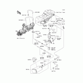 Схема вузла: Fuel evaporative system(1/2)(ca) для Kawasaki ZX1400 Ninja ZX-14