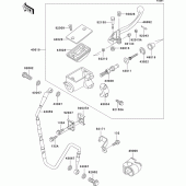 Схема узла: Передний тормозной цилиндр для Kawasaki KX500