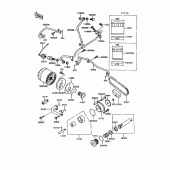Схема узла: Масляный насос & Масляный фильтр (1/2) для Kawasaki VN750 Vulcan 750