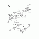 Схема узла: Подножки для Kawasaki VN250 Eliminator 250V