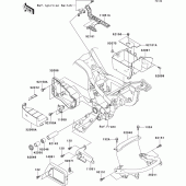 Схема вузла: Батарейний відсік для Kawasaki VN1500 VN1500 Drifter