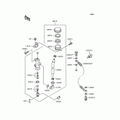 Схема вузла: Задній гальмівний циліндр Kawasaki ZR1100 Zephyr 1100