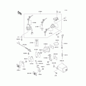 Схема вузла: Ignition switch/locks/reflectors для Kawasaki ZX900 Ninja ZX-9R