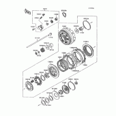 Схема вузла: Зчеплення для Kawasaki VN1500 Vulcan 88