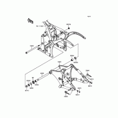 Схема вузла: Задній важіль (Маятник) для Kawasaki VN900 Vulcan 900 Custom