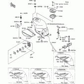 Схема вузла: Паливний бак(1/2) для Kawasaki ZX1100 ZZ-R1100