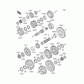 Схема вузла: Трансмісія для Kawasaki ZR400 ZRX