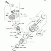 Схема узла: Цилиндр & Поршень для Kawasaki VN1500 VN1500 Classic