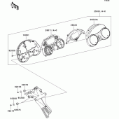 Схема вузла: Meter(s) до Kawasaki ZX1400 ZZR1400 ABS