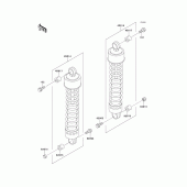 Схема узла: Подвеска/амортизатор для Kawasaki EN500 Vulcan 500