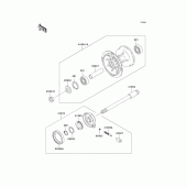 Схема узла: Ступица переднего колеса для Kawasaki KLX250 KLX250SR
