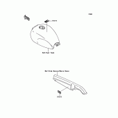 Схема вузла: Інформаційні наклейки для Kawasaki BJ250 Estrella