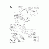 Схема вузла: Інформаційні наклейки для Kawasaki ZX636 Ninja ZX-6R