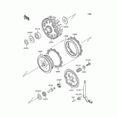Схема вузла: Зчеплення для Kawasaki ZR400 ZRX