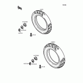 Схема узла: Колеса (Шины) для Kawasaki EX400 GPZ400S