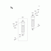 Схема вузла: Підвіска/амортизатор для Kawasaki EL250 Eliminator 250