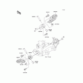 Схема вузла: Підніжки для Kawasaki KX450 KX450F