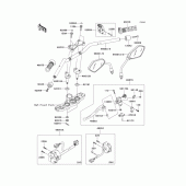 Схема вузла: Кермо & Пульт управління рульовим для Kawasaki ZR1000 Z1000