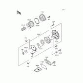 Схема вузла: Масляний насос & Масляний фільтр для Kawasaki BN125 Eliminator