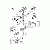 Схема узла: Руль & Пульт управления рулевой для Kawasaki KX250/ KX252 KX250F