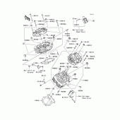 Схема вузла: Головка циліндра для Kawasaki VN1600 Vulcan 1600 Classic