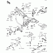 Схема вузла: Батарейний відсік(1/2) для Kawasaki ZR1100 Zephyr 1100
