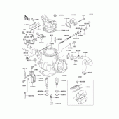 Схема узла: Головка цилиндра/цилиндр(1/2) для Kawasaki KX250/ KX252 KX250