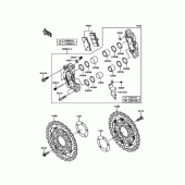 Схема вузла: Переднє гальмо для Kawasaki ZR1200 ZRX1200 DAEG