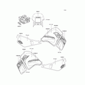 Схема вузла: Decals(green)(a15) для Kawasaki KL650 KLR650