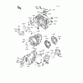 Схема вузла: Engine cover(s)(1/2) для Kawasaki KL650 KLR650