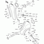 Схема вузла: Розподільний вал & Ланцюг ГРМ & Натягувач для Kawasaki VN1600 VN1600 Classic