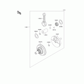 Схема узла: Коленчатый вал для Kawasaki KLX650 KLX650R