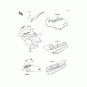 Схема вузла: Decals(ebony)(ex250-f10) для Kawasaki EX250 Ninja 250