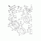 Схема узла: Engine cover(s)(1/2) для Kawasaki KX250/ KX252 KX250