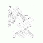 Схема вузла: Підвіска/задній амортизатор для Kawasaki ER650 ER-6N ABS