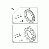 Схема вузла: Шини для Kawasaki ZR800 Z800 ABS