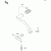 Схема вузла: Лапка гальма для Kawasaki KLE500