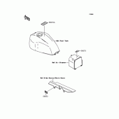 Схема вузла: Інформаційні наклейки для Kawasaki ZR400 ZRX