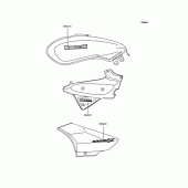Схема узла: Наклейки (ブラック) для Kawasaki VN250 Eliminator 250V