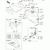 Схема узла: Топливный бак для Kawasaki ZX636 Ninja ZX-6R