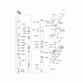Схема узла: Передняя вилка(1/2) для Kawasaki VN800 Vulcan 800 Classic